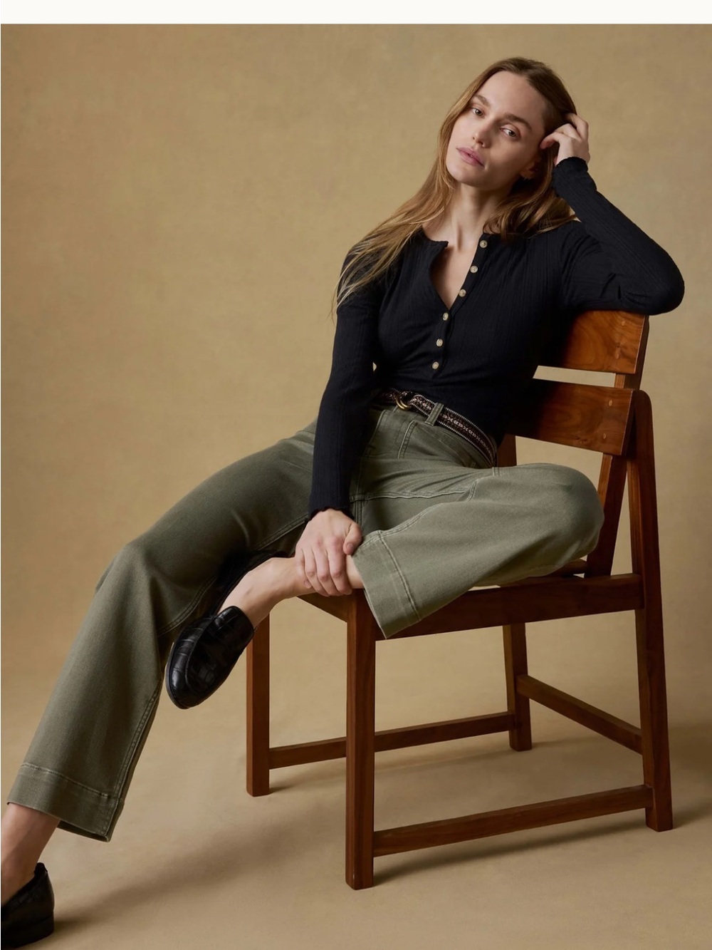 FAHERTY Paradise Ribbed Henley - Picture 7 of 7